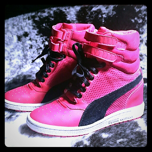 ladies puma high top sneakers
